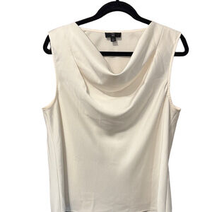 J. Crew 365 Ivory Cowl Neck Sleeveless Blouse